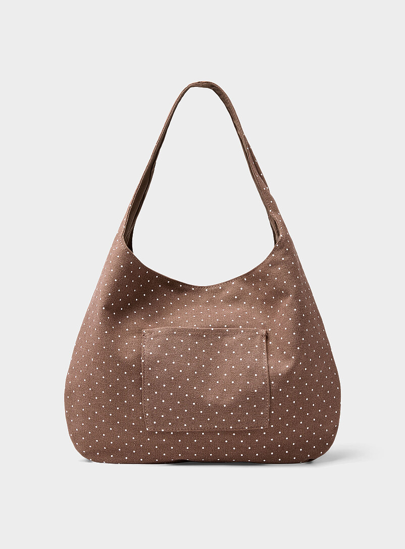 Pin-dot fabric XL hobo bag product image (primary)