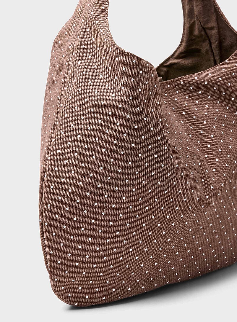 Pin-dot fabric XL hobo bag product image 2