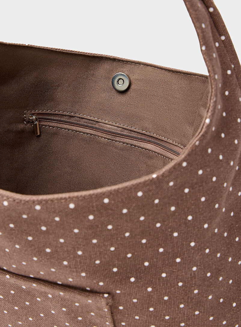 Pin-dot fabric XL hobo bag product image 3