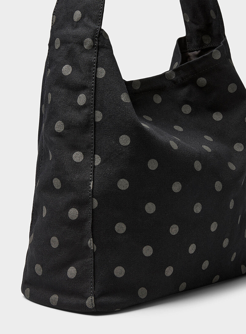 Contrast-dot fabric hobo bag product image 2