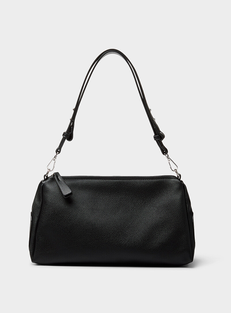 Faux-Leather Shoulder Bag