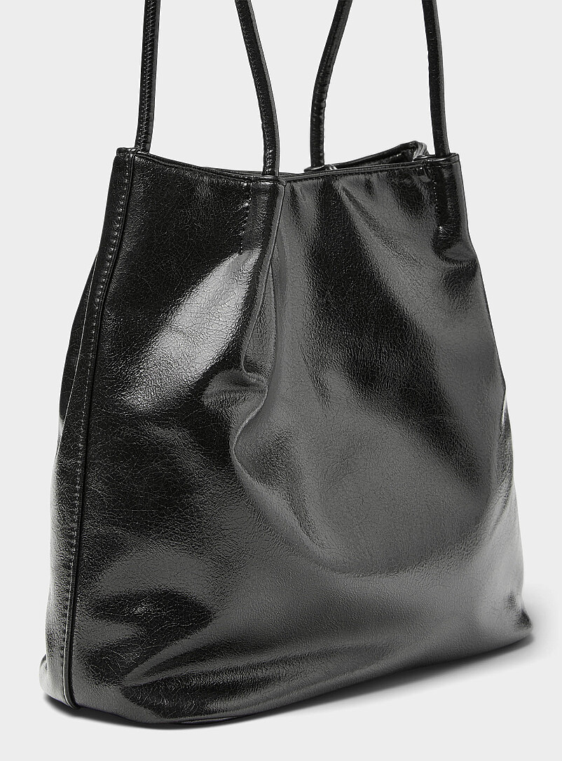 Crackled faux-leather hobo bag product image 2