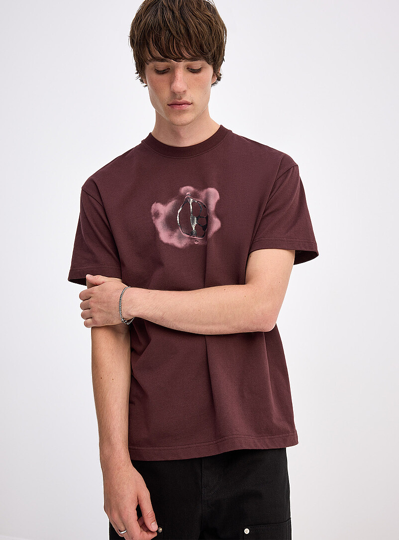 Metal logo burgundy T-shirt Regular fit product image (primary)