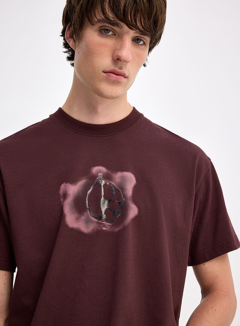 Metal logo burgundy T-shirt Regular fit product image 2