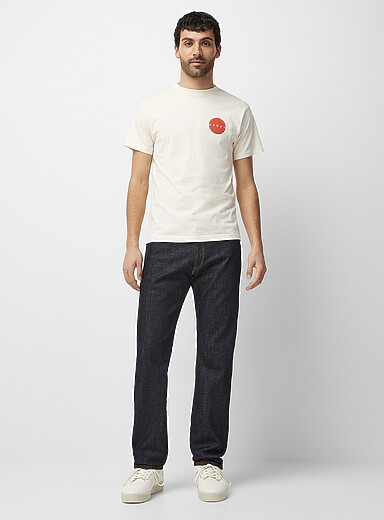 Deep-indigo Aomori jean <b>Straight fit</b>