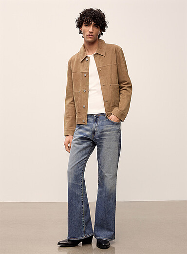 Le jean bleu d&eacute;lav&eacute; Aomori <b>Coupe &eacute;vas&eacute;e</b>