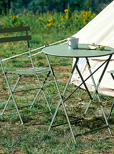 Bistro metal chairs Set of 2