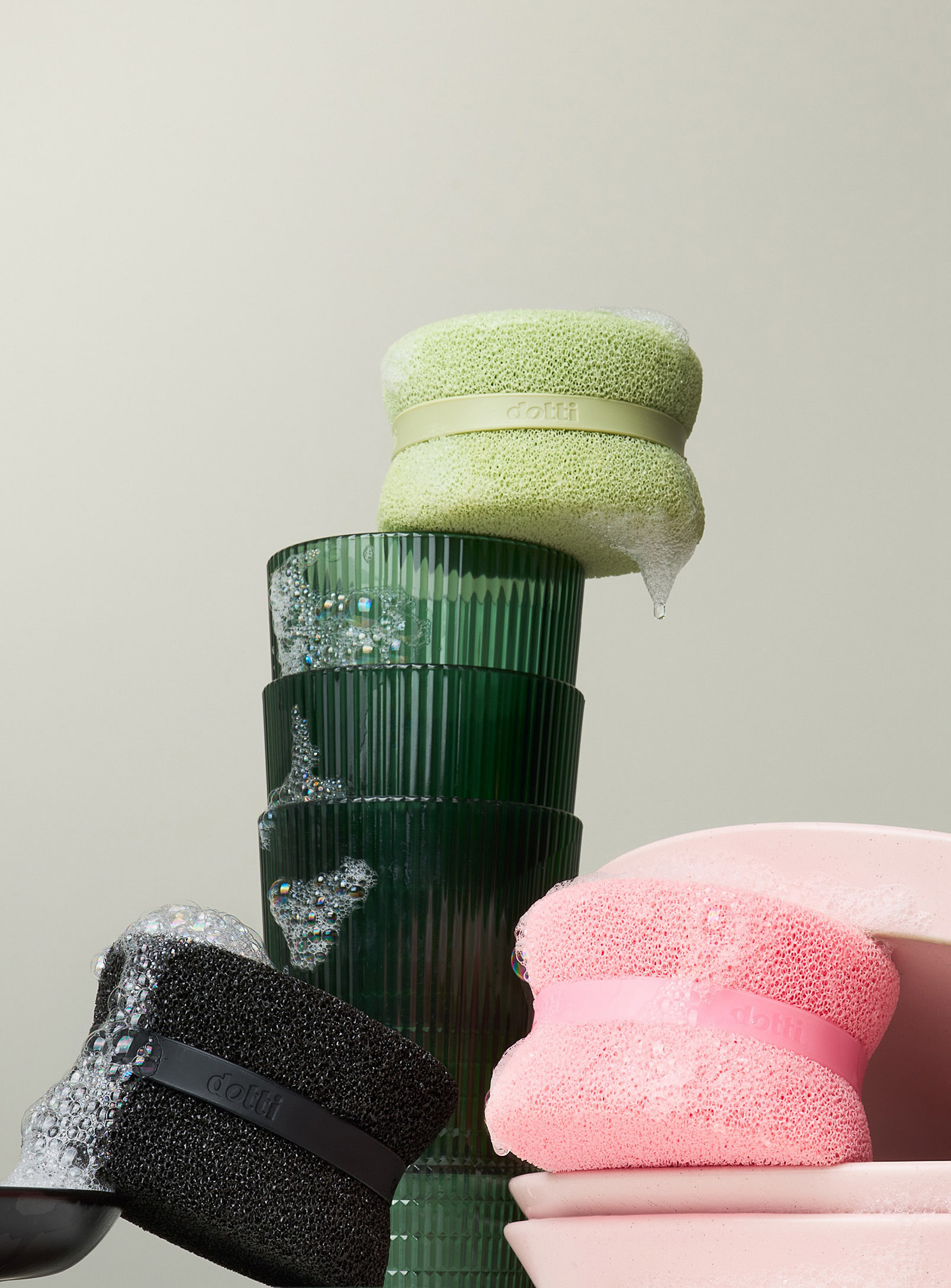 Dotti Super Scrubber Scouring Sponges Set Of 3 In Assorted