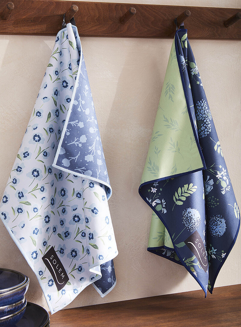 Patterned Tea Towels Patterned microfibre tea towels Set of 2 | Solem | | Simons