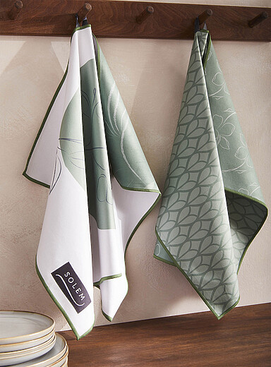 Patterned Tea Towels Patterned microfibre tea towels Set of 2 | Solem | | Simons