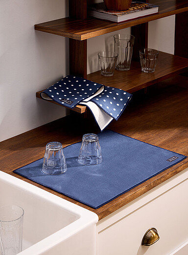 Les tapis de s&eacute;chage &agrave; vaisselle microfibre Ensemble de 2