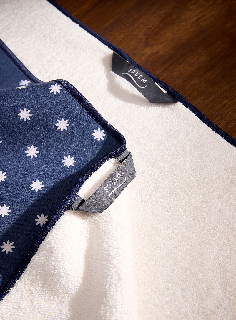 Solem: Les tapis de s&eacute;chage &agrave; vaisselle microfibre Ensemble de 2 Bleu marine - Bleu nuit