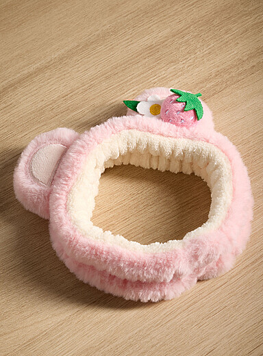 Spring bear plush headband