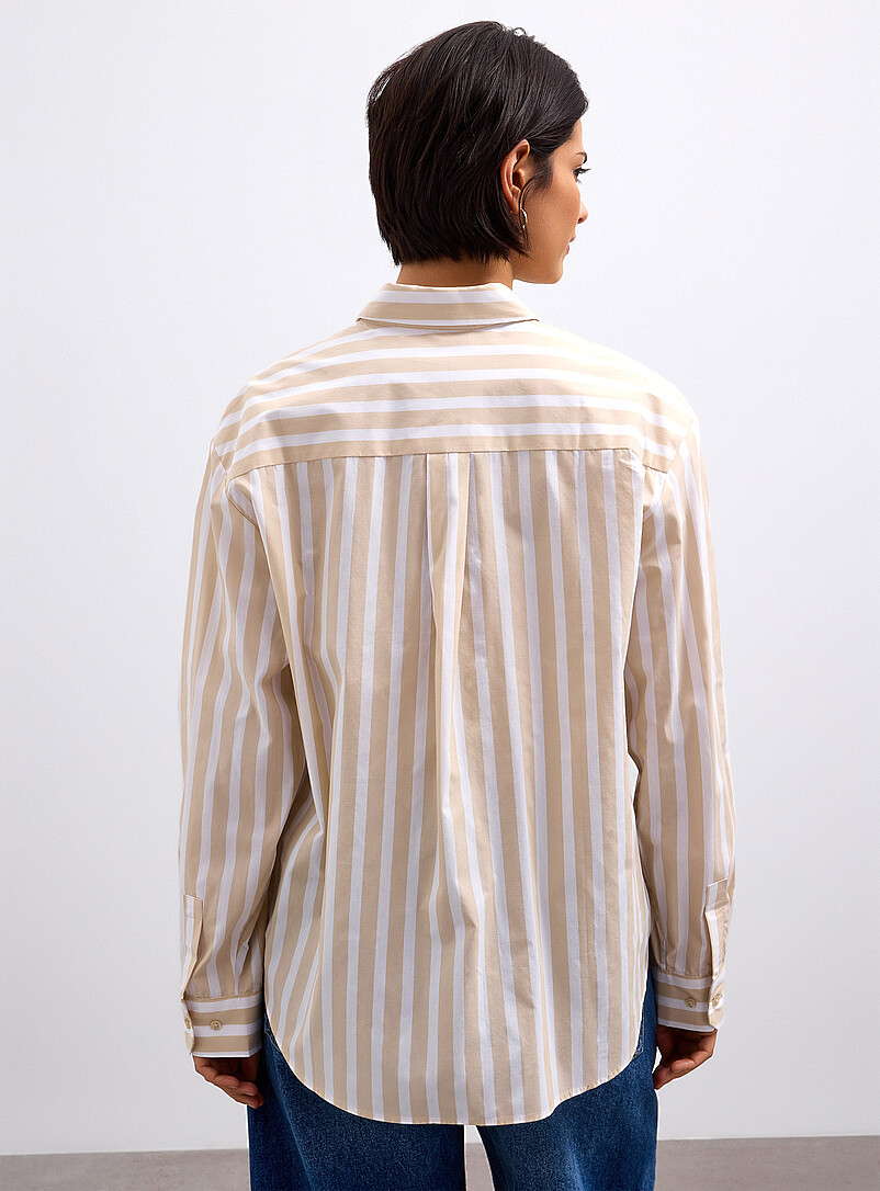 Loose striped lightweight poplin shirt product image 2