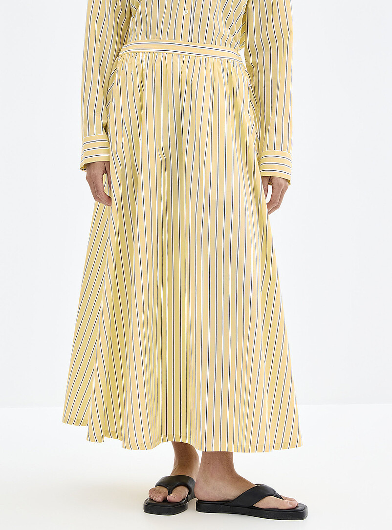 Striped lightweight poplin maxi skirt product image 2