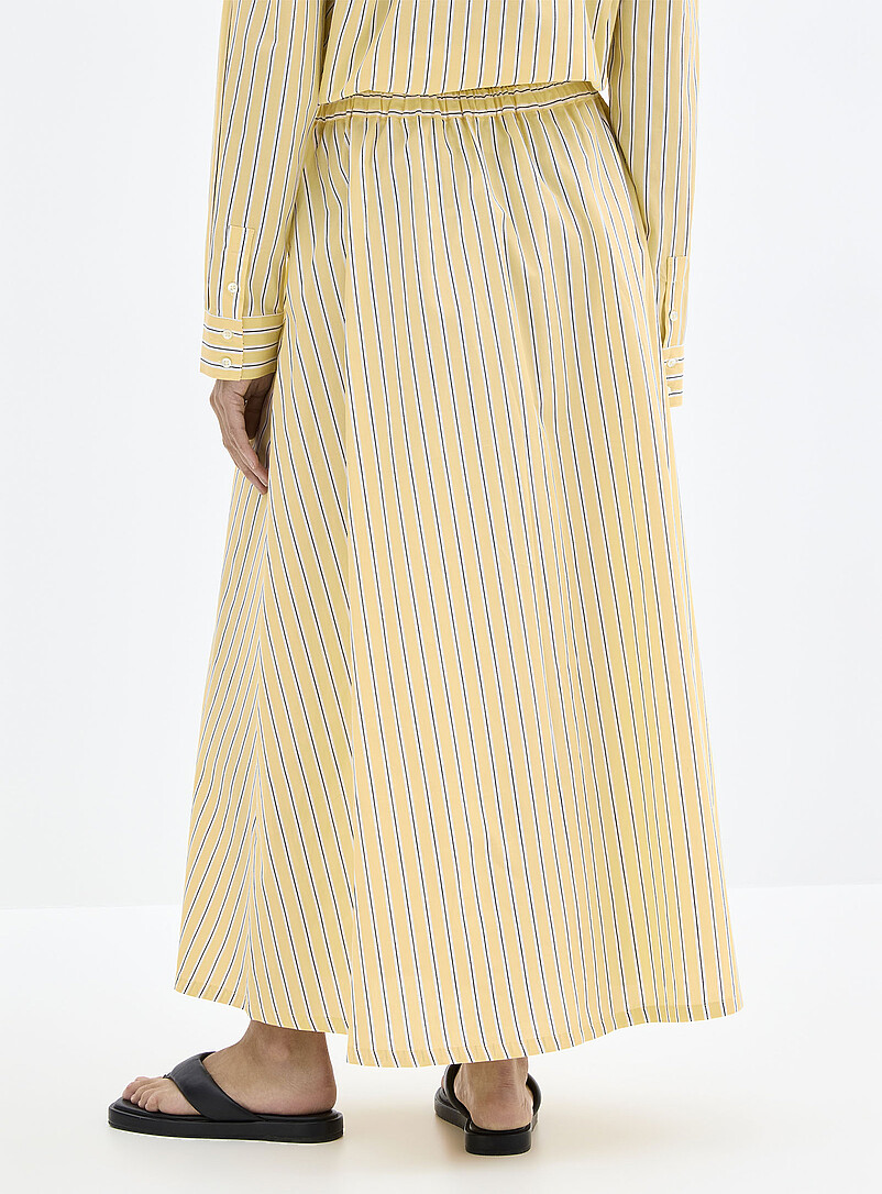 Striped lightweight poplin maxi skirt product image 3