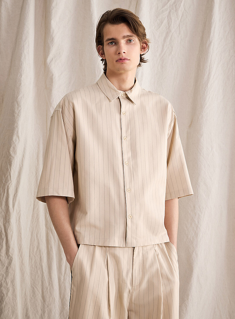 Cropped Pinstripe Shirt Le 31 Studio Capsule