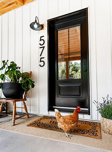 Contemporary door number 9 in tall