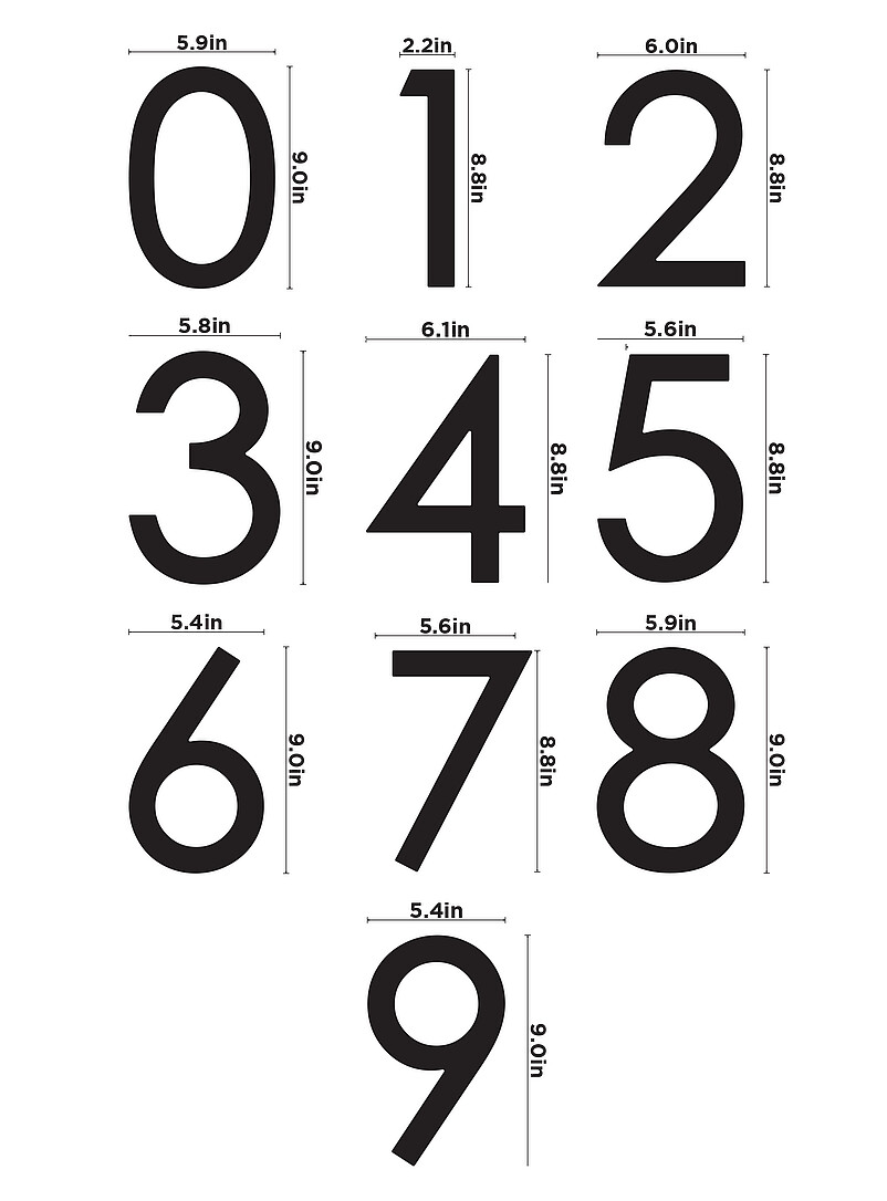 Contemporary door number 9 in tall product image 3