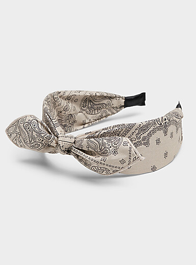 Paisley bow headband