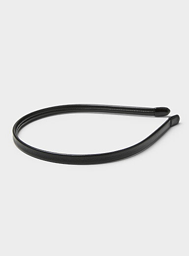 Faux-leather thin headband