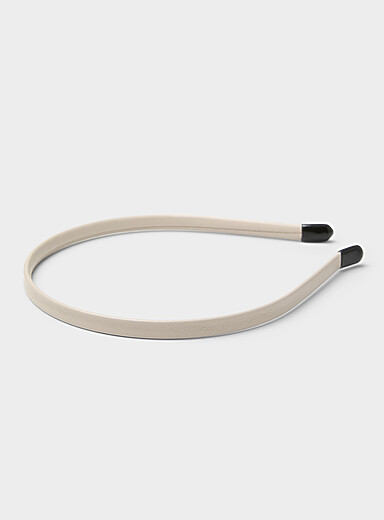 Faux-leather thin headband
