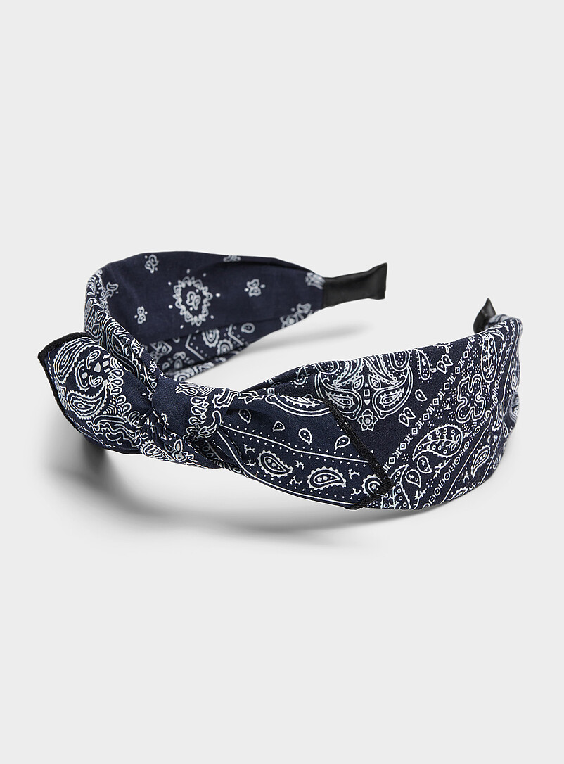 Paisley bow headband product image (primary)