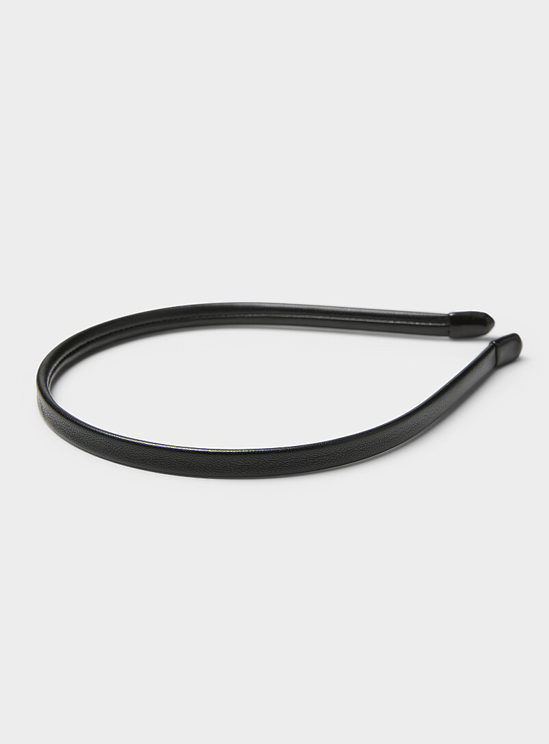 Faux-leather thin headband product image (primary)