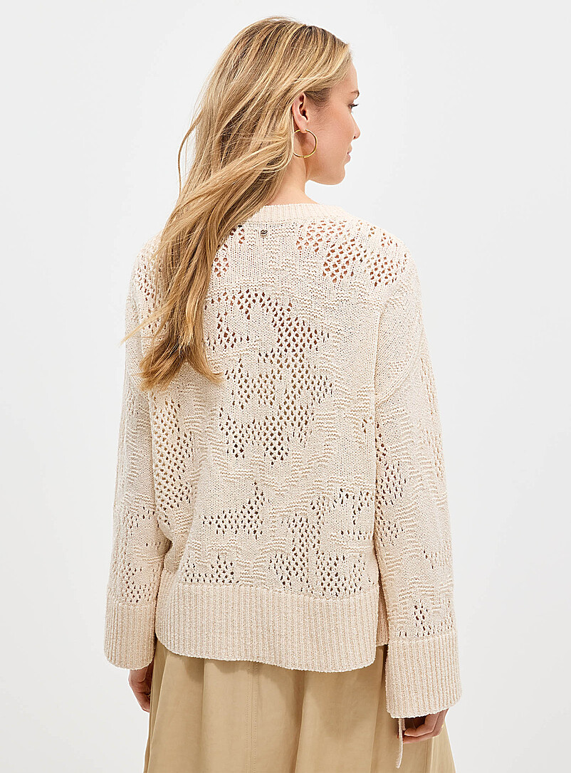 Tie side slits openwork sweater product image 3