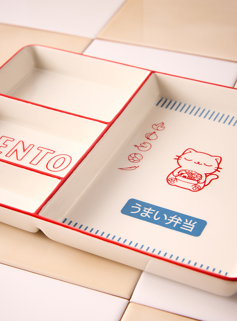 Kawaii cat bento plate product image 2