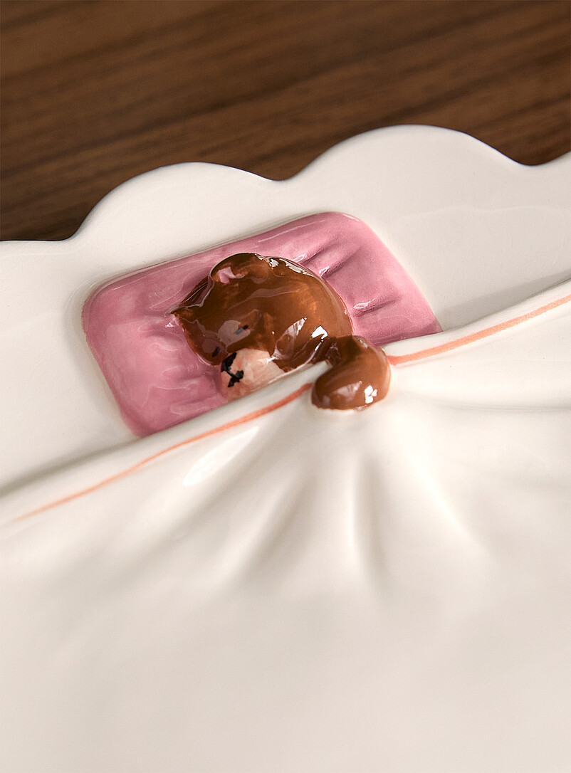 Sleepy bear cub small plate product image 2