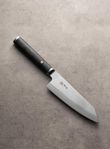 Santoku maple burl knife