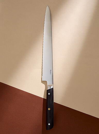 Hazaki Knives Black wood Pankiri black bread knife