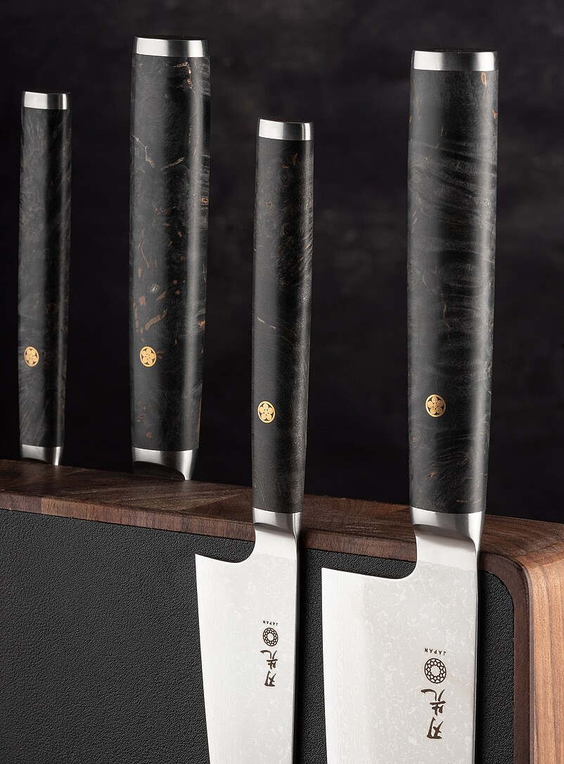 Walnut magnetic knife block product image 2