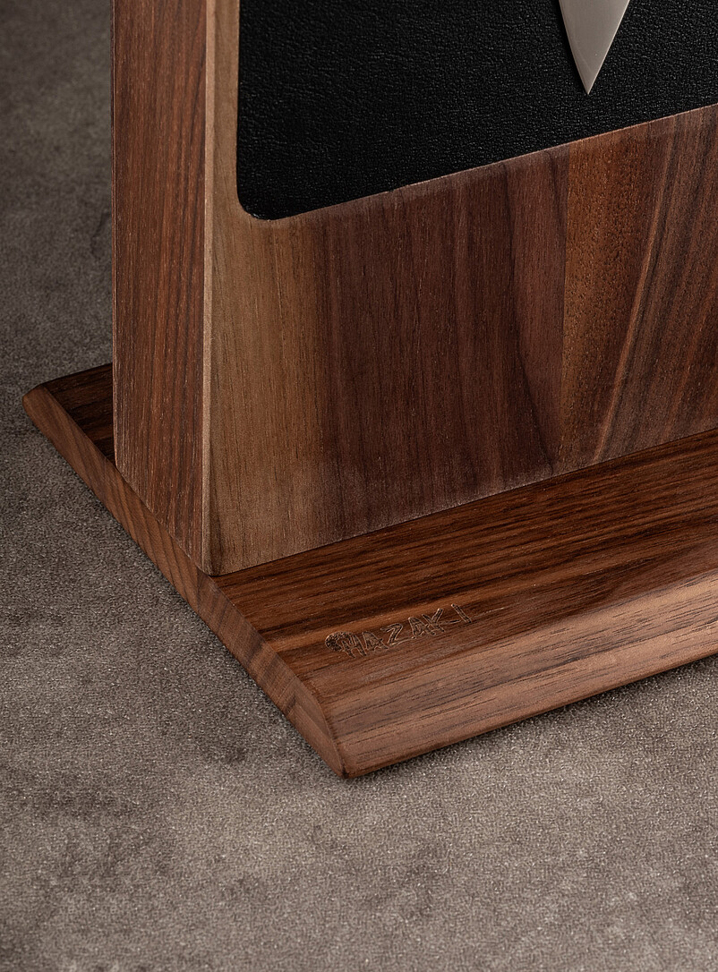 Walnut magnetic knife block product image 3