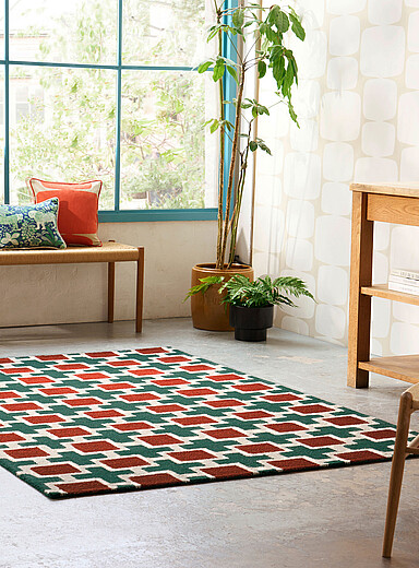 Brink & Campman: Le tapis SCI Hatch carr&eacute;s et croix Voir nos formats offerts Assorti