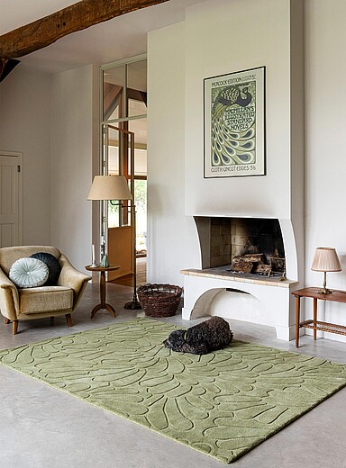 Brink & Campman Mint/Pistachio Green LA Coleby textured petals rug See available sizes
