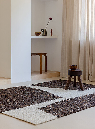 Brink & Campman Chocolate/Espresso Craft Fundament chocolate and cream reversible rug See available sizes