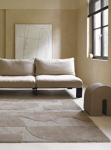 Brink & Campman: Le tapis pure laine Mural Bold ciment Voir nos formats offerts Gris clair