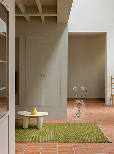 Brink & Campman: Le tapis d'int&eacute;rieur Frame Voir nos couleurs et formats offerts Vert bouteille - Sapin