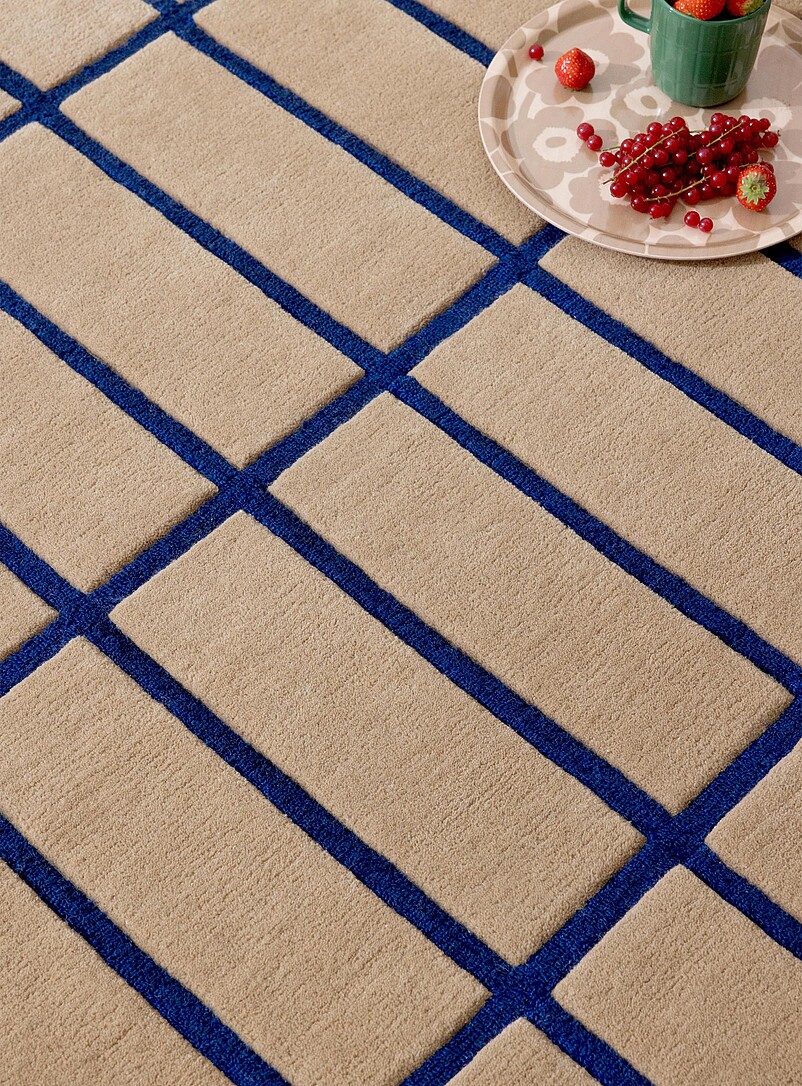 Tiiliskivi brick pattern pure wool rug See available sizes product image 2