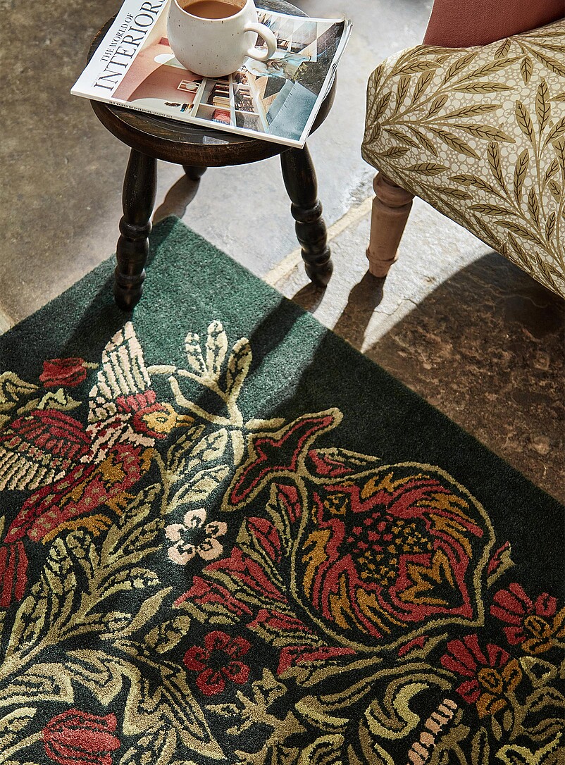 Bird tapestry pure wool artisanal rug See available sizes product image (primary)