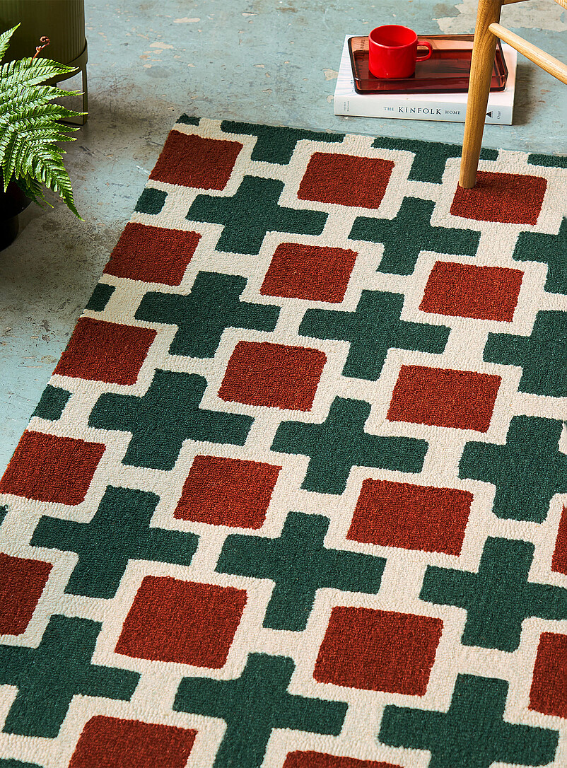 SCI Hatch checkers and crosses rug See available sizes product image 2