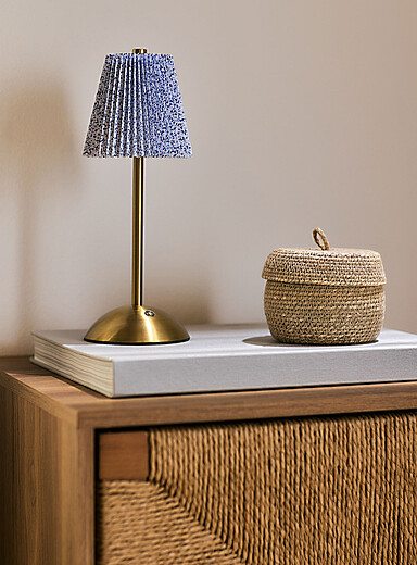 2021SS■新品■Supreme■Cini & Nils Table Lamp Rechargeable touch lamp with pleated floral shade | Simons Maison