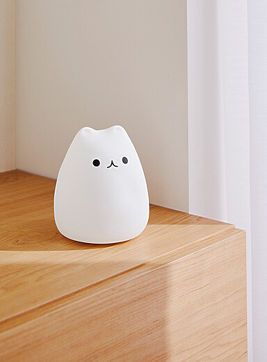 Veilleuse Figurine Chat Enesco - Déco Nuit, Ambiance Douce - Style Bois Imitation - Artiste Suzanne Lordi - 14