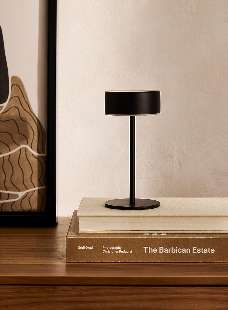 Small rechargeable cylindrical touch table lamp product image 2
