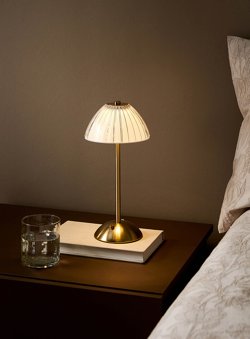 Gold base rechargeable touch table lamp product image 2