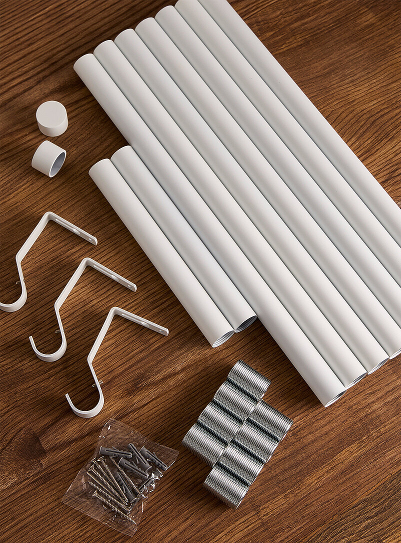 Simons Maison: La tringle &agrave; rideau ajustable blanche 67-340 cm Blanc