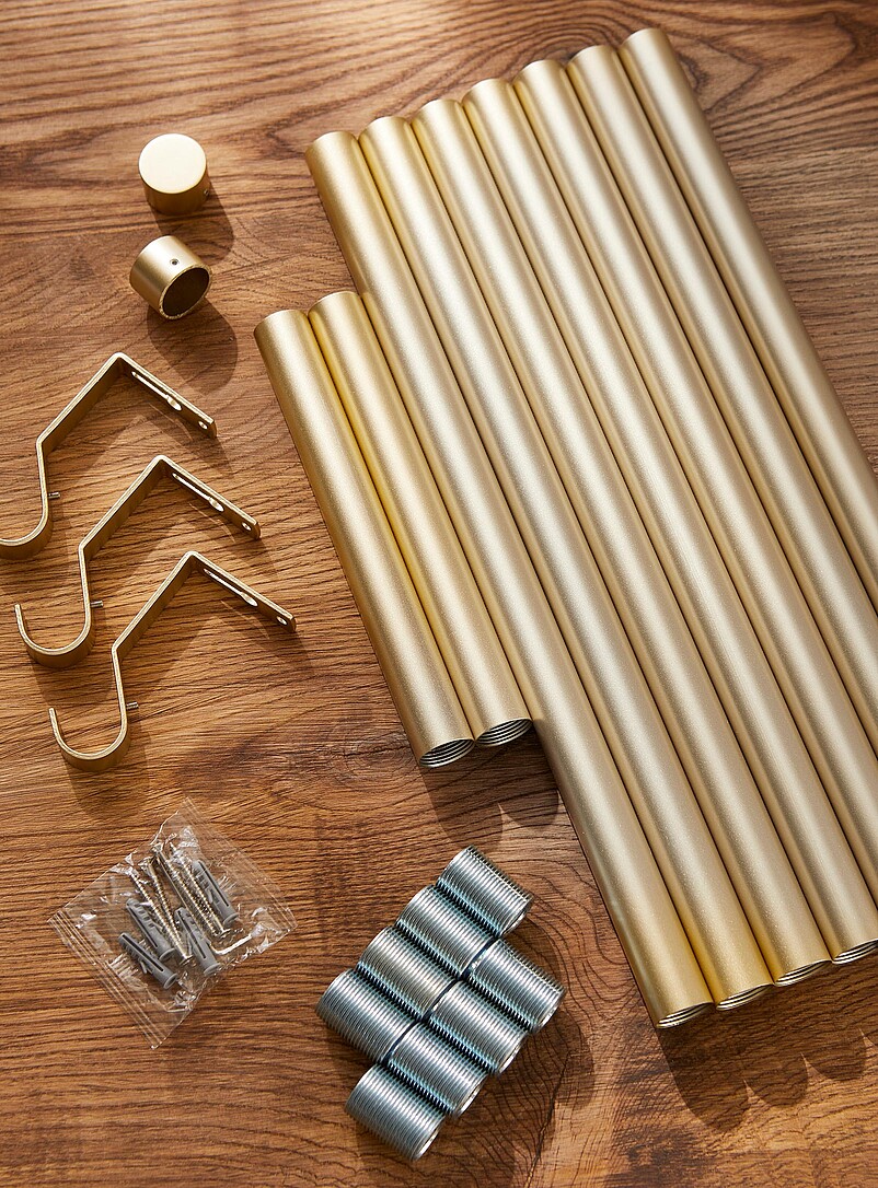 Adjustable golden curtain rod 67-340 cm product image 2