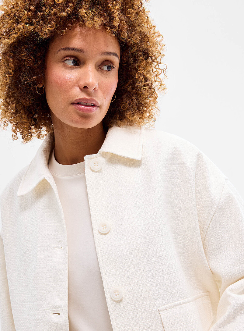 Flap pockets tweed overshirt | Contemporaine | Women's Jackets and